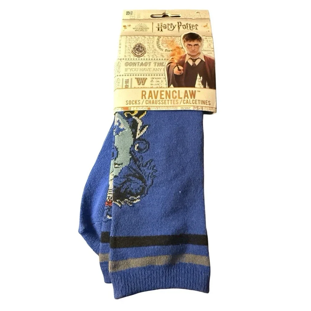 Harry Potter Ravenclaw Socks Blue Hogwarts Wizarding World New With Tags